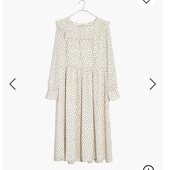 Madewell Smocked Ruffle- Shoulder Midi Dress - Picture 6 of 6